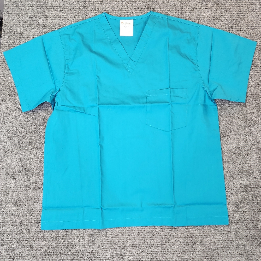Allheart Unisex Scrub Set Turquoise Size Medium B-2000 B-2100 - Picture 6 of 12